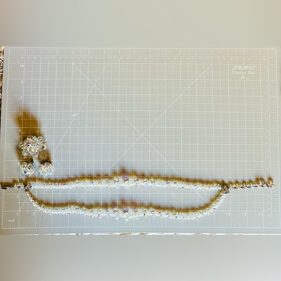 Vintage Deco Rhinestone Aurora Borealis Jewelry Lot - Picture 10 of 14